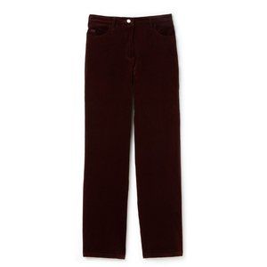 Boxy Fit Velour Pants - Corduroy Wine / Brown